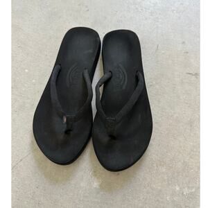 Rainbow Black Flip Flops Sandals Low Cloud size 6 (women's)